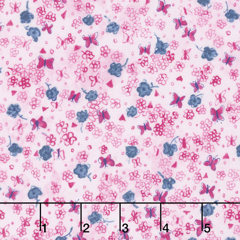 Petal Park - Floating Floret Sweet Pea Fabric Yardage