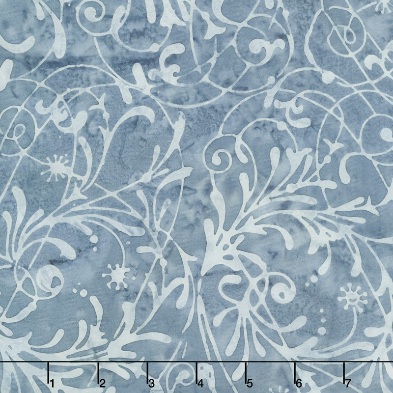 Baker's Dozen Batiks - Scroll Egyptian Blue Yardage