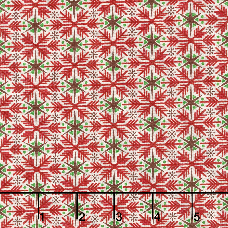 Kringle and Claus - Frosty Flakes Berry Yardage