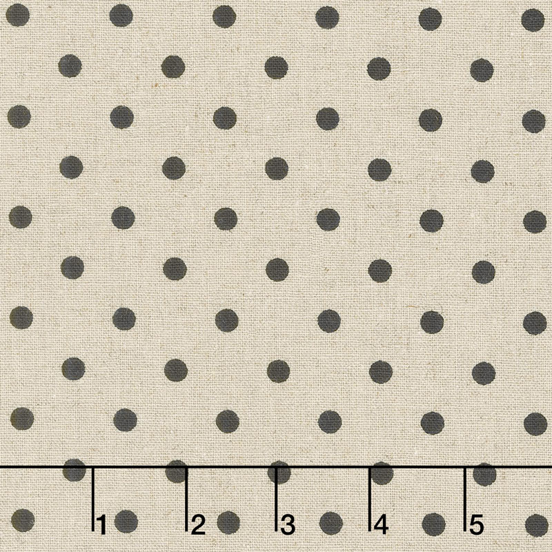 Homegrown Linens - Mochi Linen Dot Black Linen Yardage