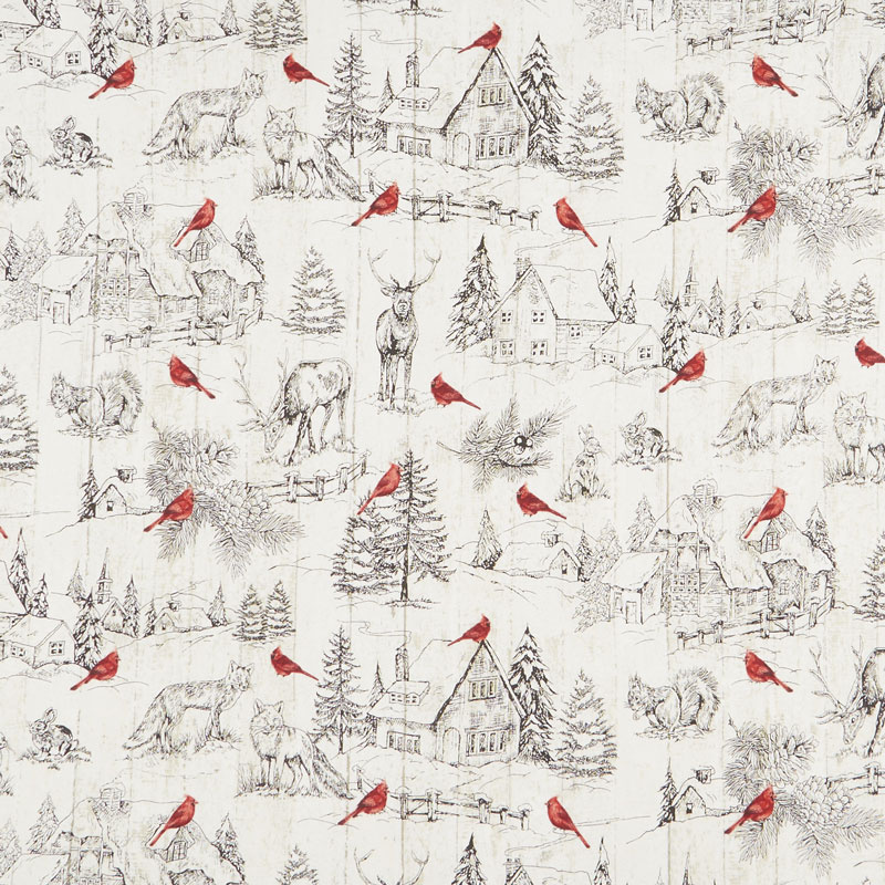 Cardinal Woods - Toile Cream Multi Yardage