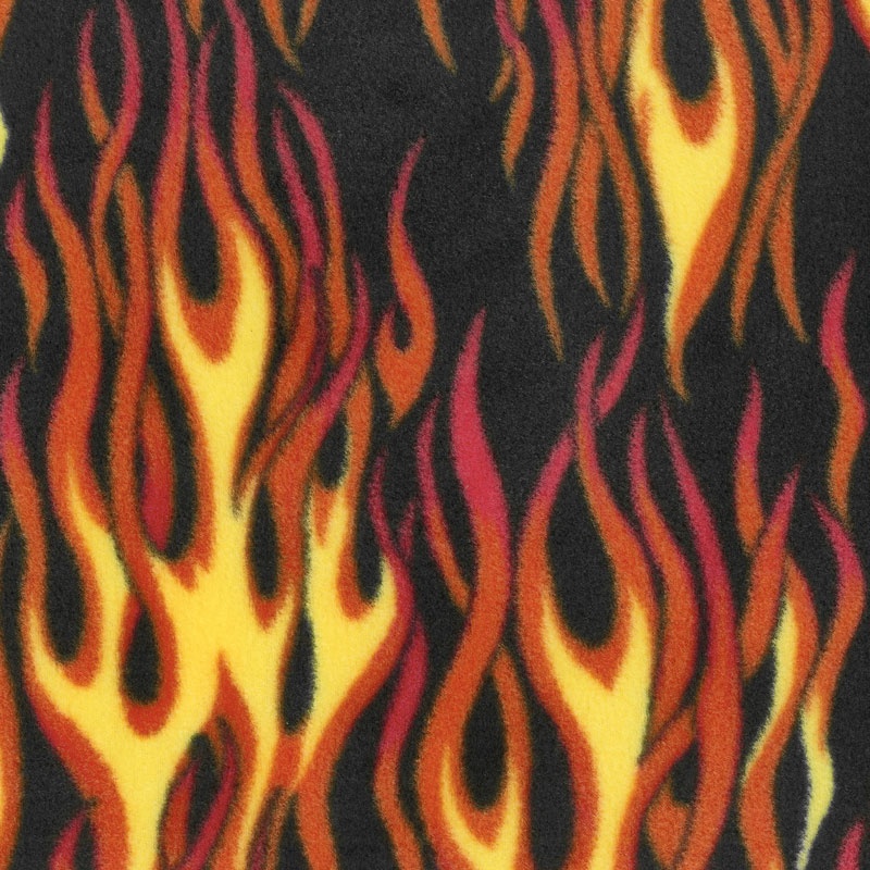 Winterfleece Prints Conversational - Hot Rod Multi Fleece Yardage