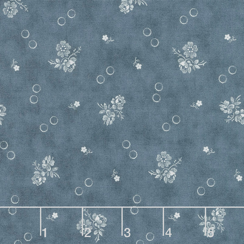 Portsmouth - Garden Flowers Blue Yardage