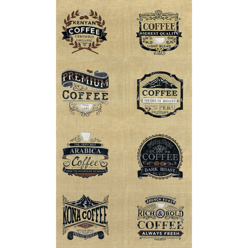 Brew - Coffee Burlap Tan Panel