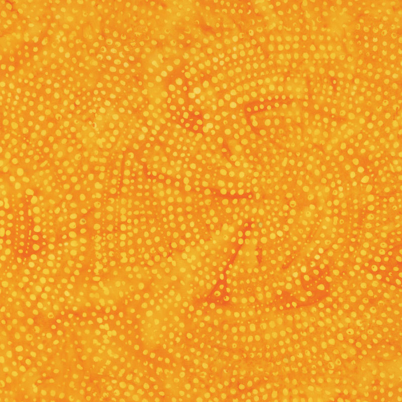 Tonga Batiks - Colorwheel Rainbow Dotty Spiral Orange Yardage