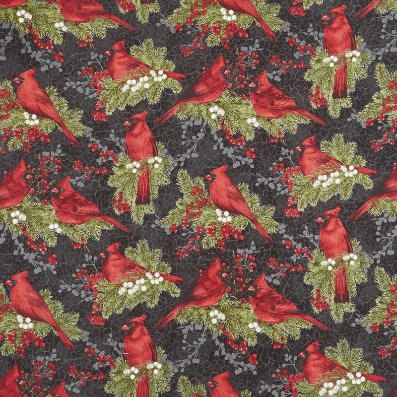 Cardinal Woods - Cardinals Black Multi Yardage