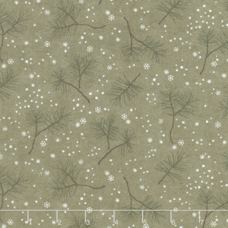 Frosted Flannels - Winter Greens Moss Yardage