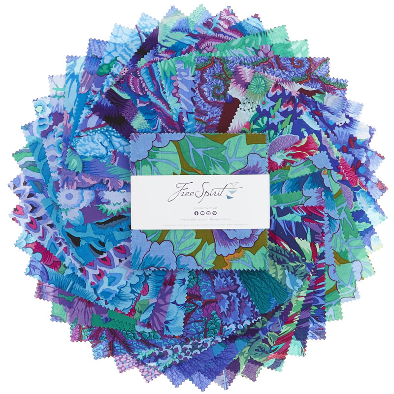 Kaffe Fassett Collective Stash Blue Florals Charm Pack