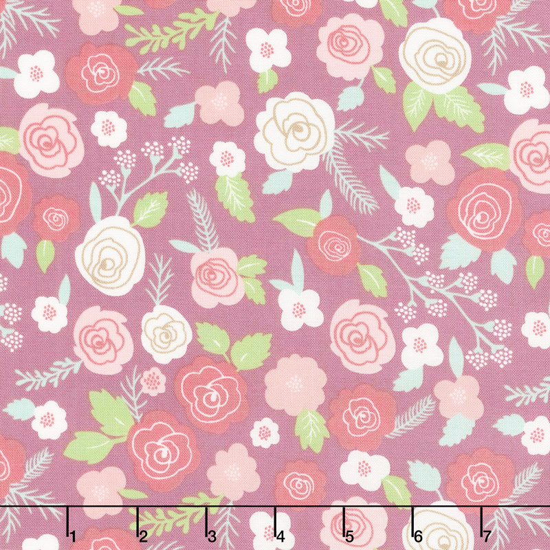 Lollipop Garden - Springtime Blooms Orchid Yardage