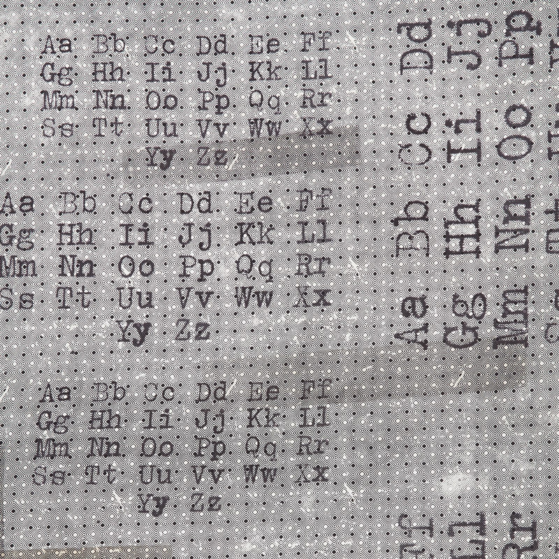 Eclectic Elements - Memoranda Font Black Yardage