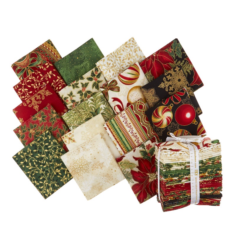 Holiday Flourish 10 Holiday Metallic Fat Quarter Bundle