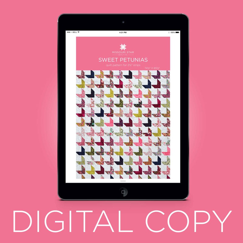 Digital Download - Sweet Petunias Quilt Pattern by MSQC