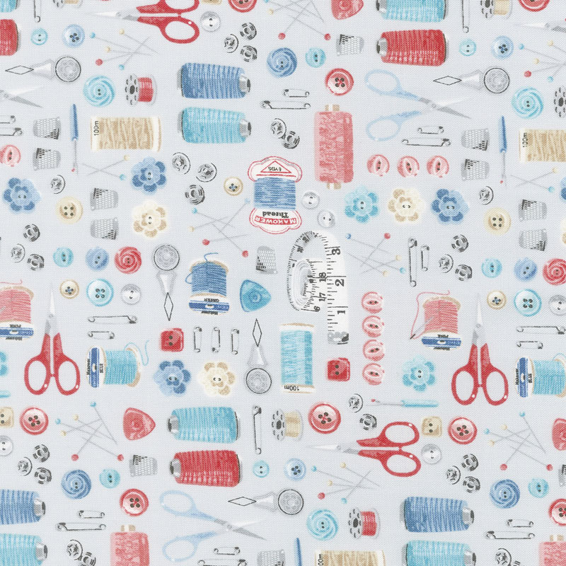 Stitch in Time - Notions Grey Yardage