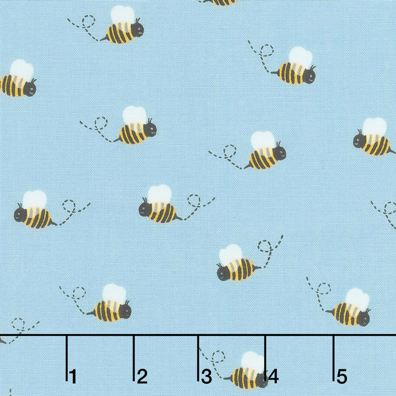 What do the Animals Say? - Bees Blue Yardage