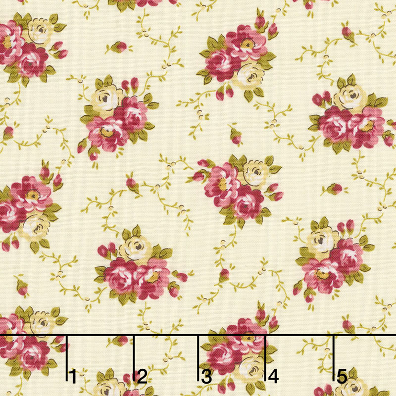 Bricolage - Floral Bouquet Ivory Yardage