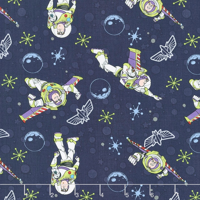 Toy Story - Buzz Lightyear Dark Blue Yardage