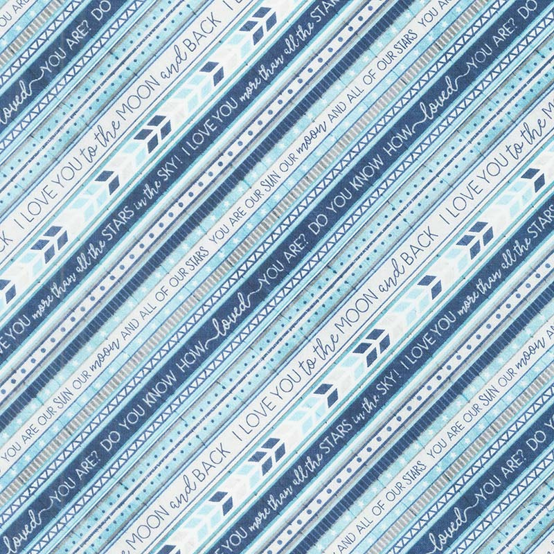 All Our Stars - Ticking Stripe Multi Yardage