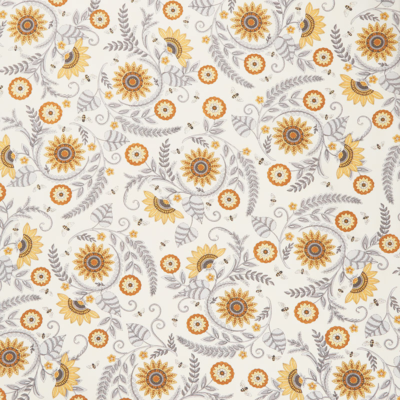 Bee Grateful - Sunflower Garden Parchment Yardage