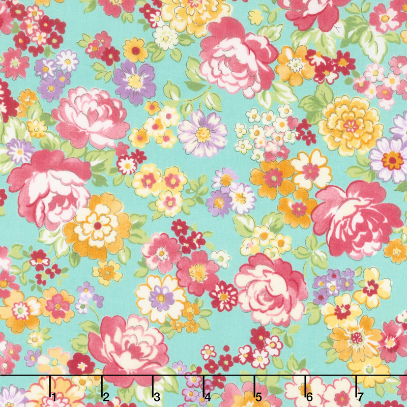 Regent Street Lawns 2018 - Chelsea Turquoise Yardage