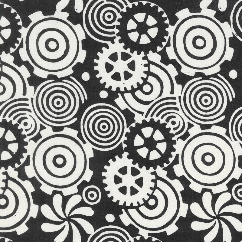 Salt N Pepper Batiks - Gears Salt N Pepper Yardage