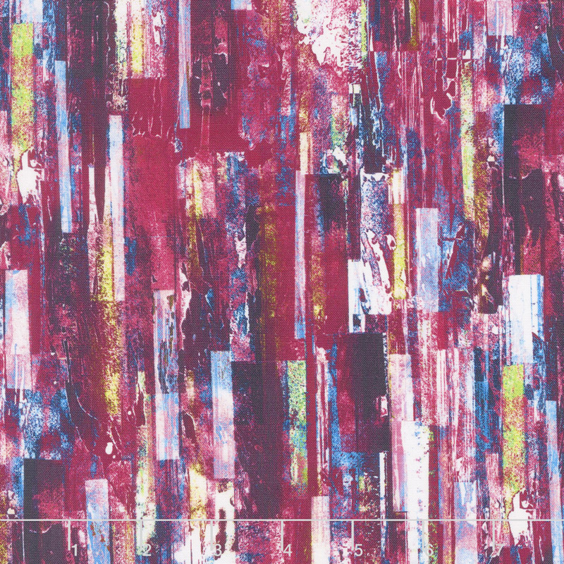 Fleur Couture - Color Cascade Lipstick Digitally Printed Yardage