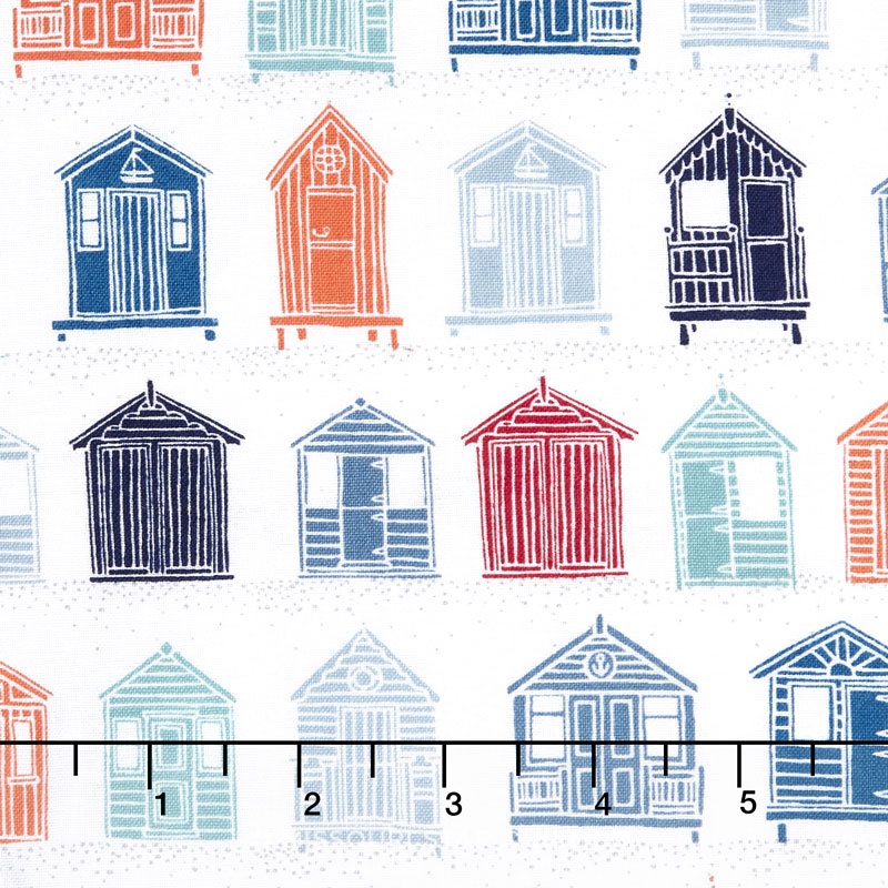 Marina - Beach Huts Multi Yardage