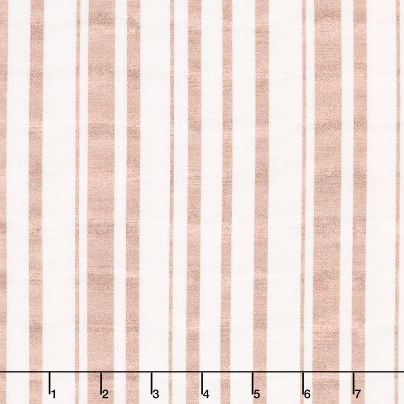 Bliss - Stripes with Rose Gold Sparkle Yardage
