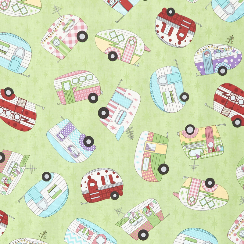 Retro Road Trip - Camper Toss Green Yardage