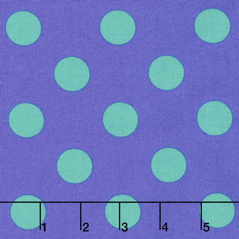 Tula Pink's All Stars Pom Poms & Stripes Iris Yardage Tula Pi...