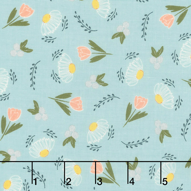 Clover Hollow - Flower Daze Sky Yardage