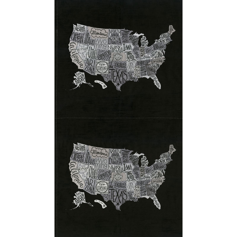 Metropolis - US Map Iron Panel