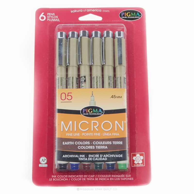 Pigma Micron Pen Earth Heritage Asst Color Set