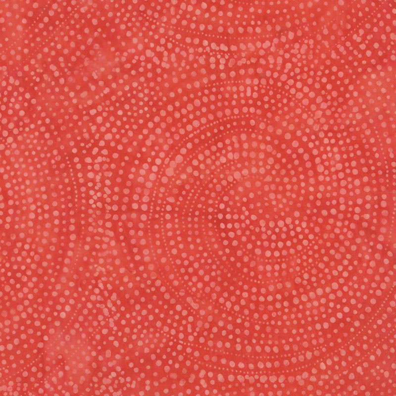 Tonga Batiks - Colorwheel Rainbow Dotty Spiral Cherry Yardage