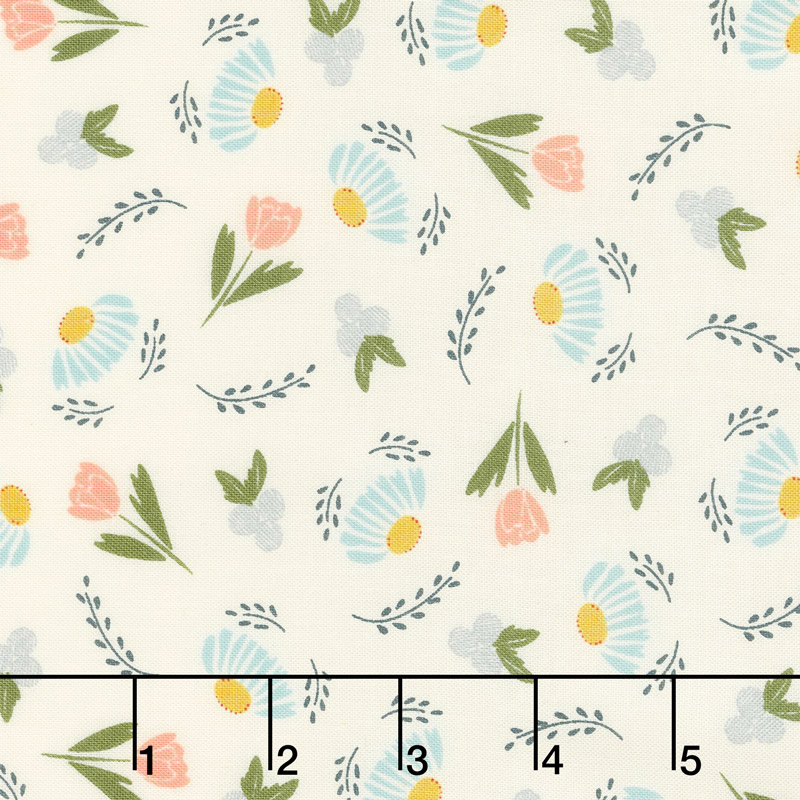 Clover Hollow - Flower Daze Ivory Yardage