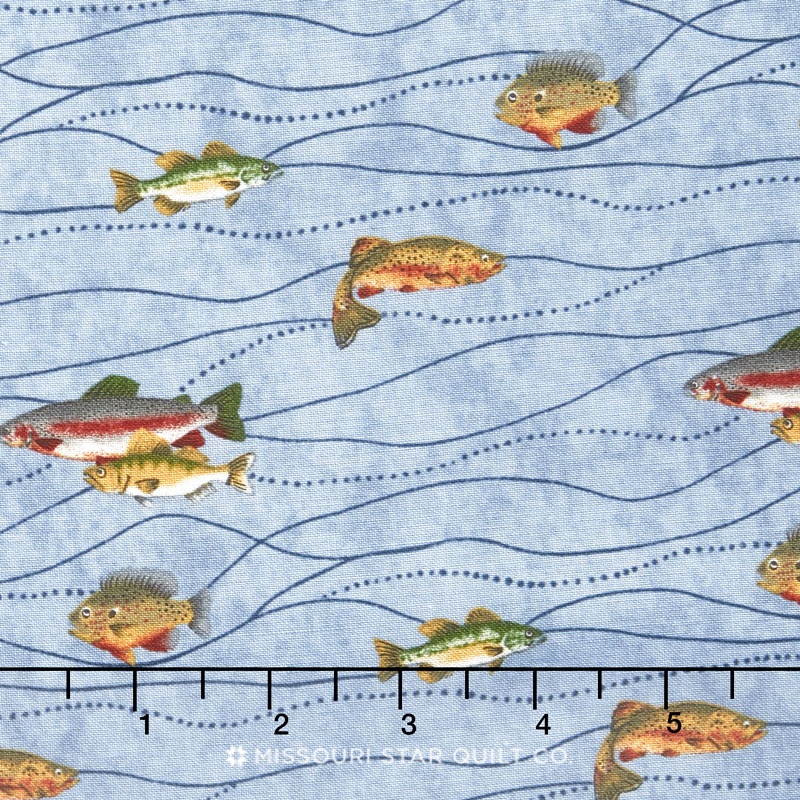 River Journey - Fishing Sky Blue Waters Yardage