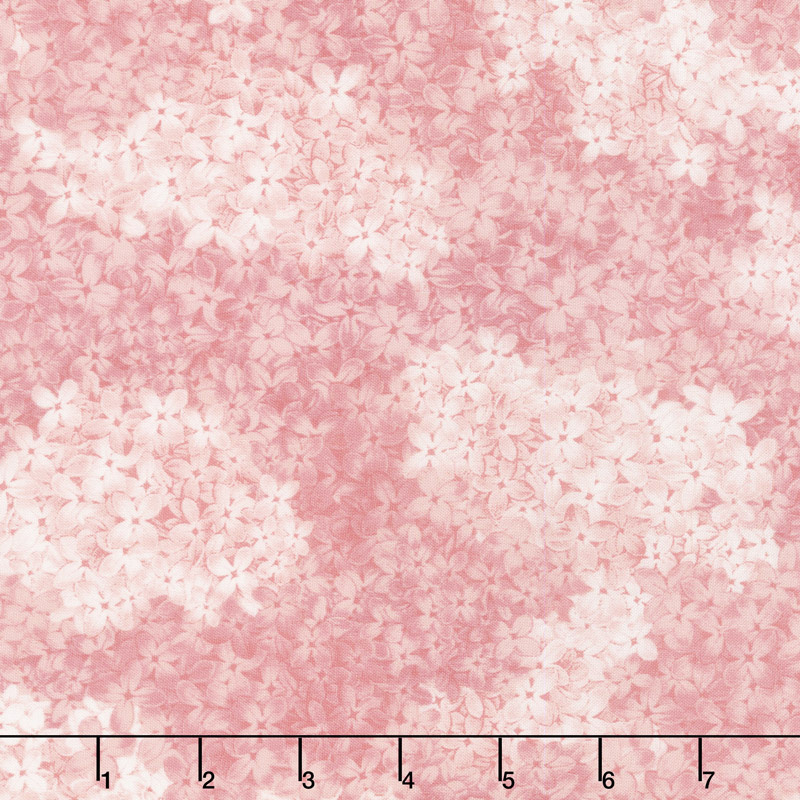 Paris Romance - Flowers Coral Yardage