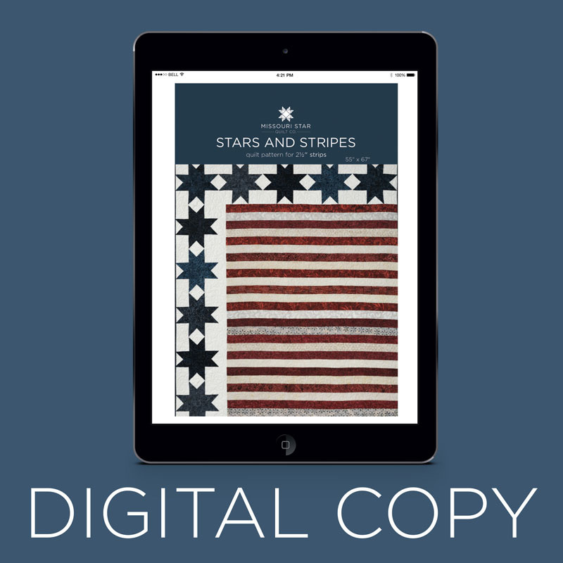 Digital Download - Stars and Stripes Quilt Pattern by MSQC
