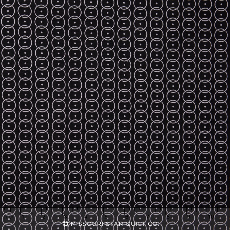 Our World - World Rings Black Yardage