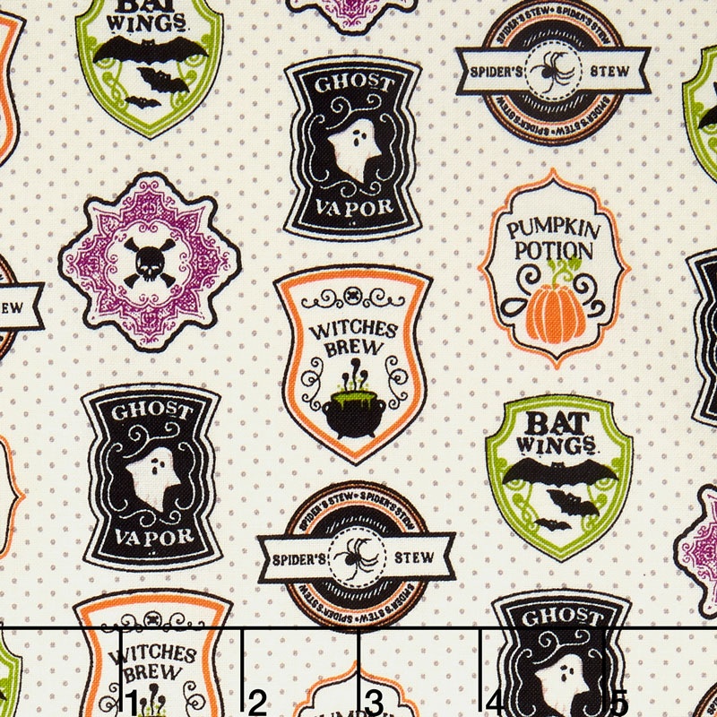 Eek Boo Shriek - Shriek Badge Cream Yardage