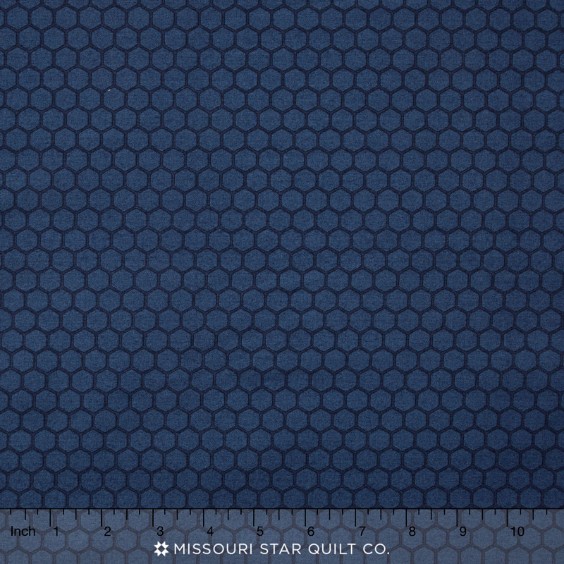The Color Collection - Honeycomb Blue Yardage