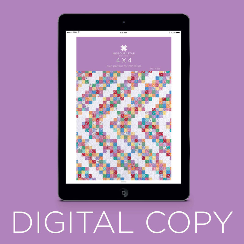 Digital Download - 4 x 4 Quilt Pattern by MSQC