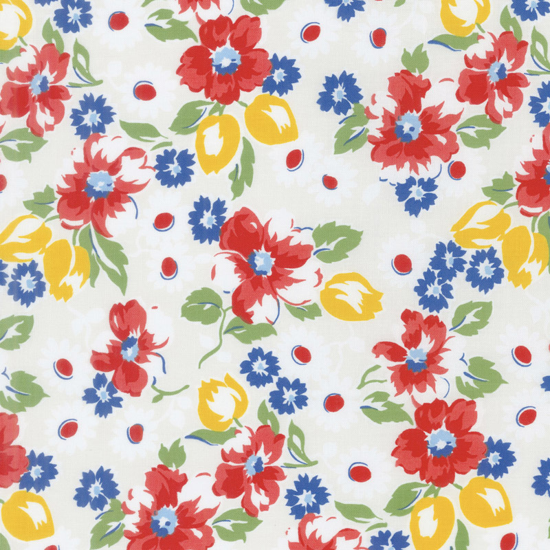 Sugar Sack - Sugar Sack Floral Pearl Grey Yardage
