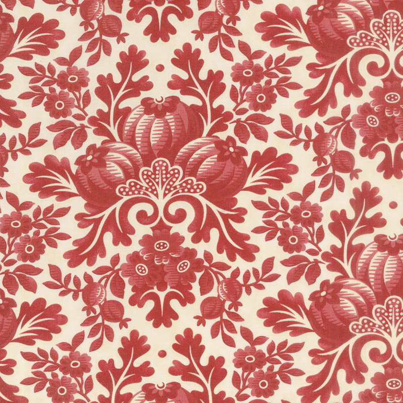 Cinnaberry - Damask Vanilla Cranberry Yardage