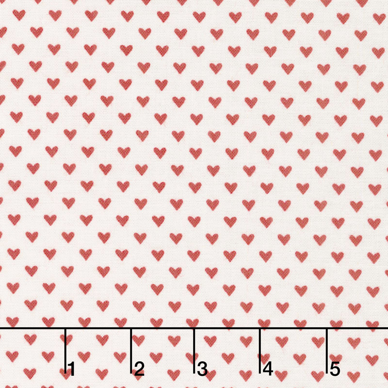 Hello Sweetheart - Mini Hearts Cream Yardage