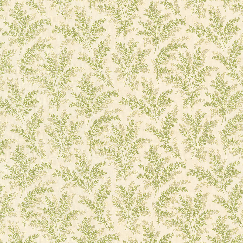 Mill Creek Garden - Ferns Ivory Green Yardage
