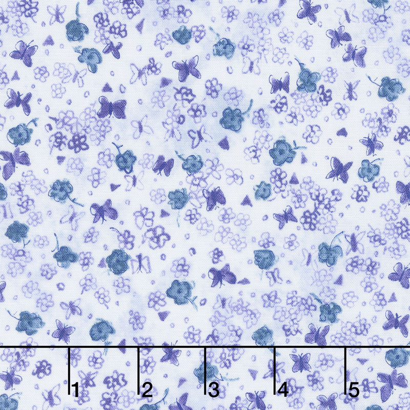 Petal Park - Floating Floret Hydrangea Fabric Yardage