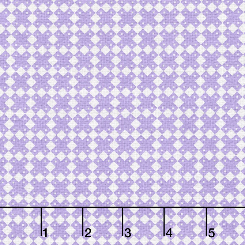Aunt Grace Baskets of Scraps - Checks Purple Yardage