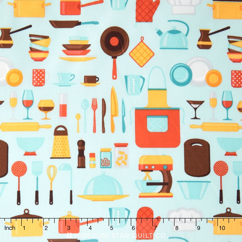 In the Kitchen - Kitchenware Fresca Yardage