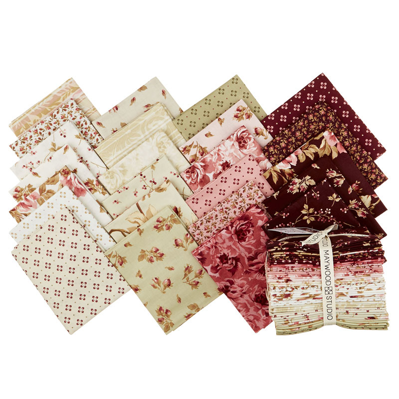Burgundy & Blush Fat Quarter Bundle