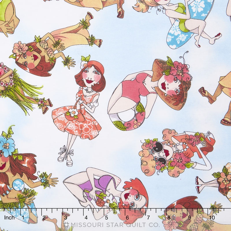Lazy Beach - Ladies Island Toss Blue Sky Yardage